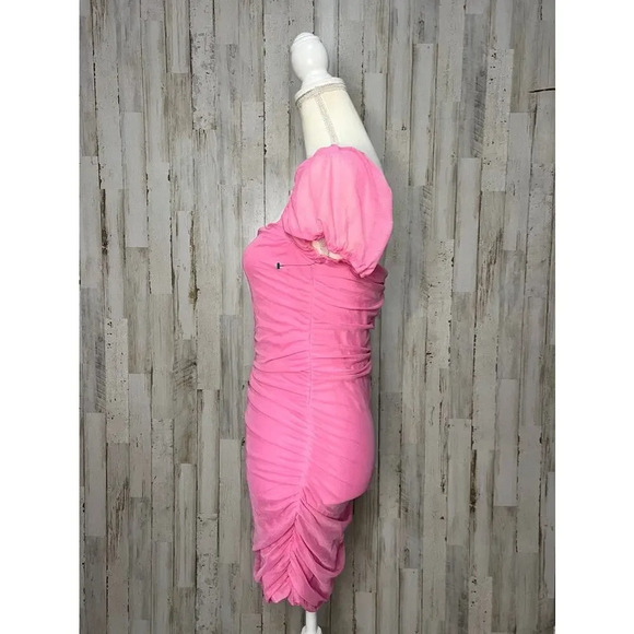 NWT Princess Polly Women's Size 8 Pink Charvi Ruched Mini Dress Party Dress - Picture 8 of 9